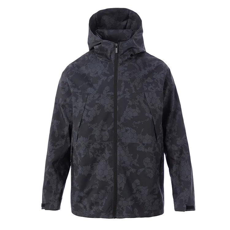 Autumn Winter Men's Single-Layer Assault Jacket Waterproof Windproof Coat Printed LOGO Outdoor Advertising Overalls-Wholesale