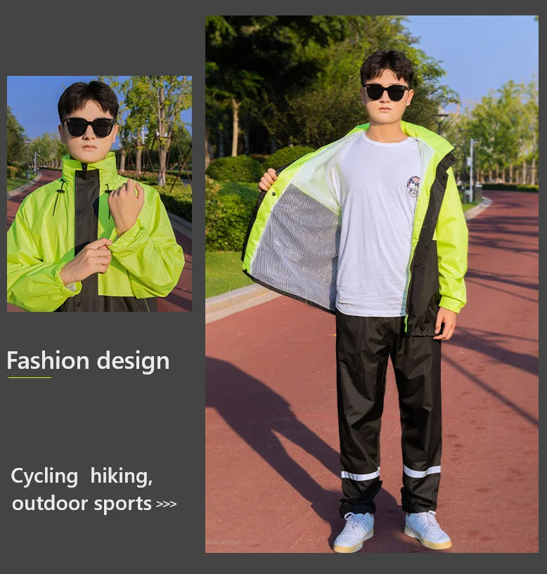 Split Raincoat Rainpants Suit Outdoor Cycling Men and Women Adults Full Body Labor protection Against Rainstorm