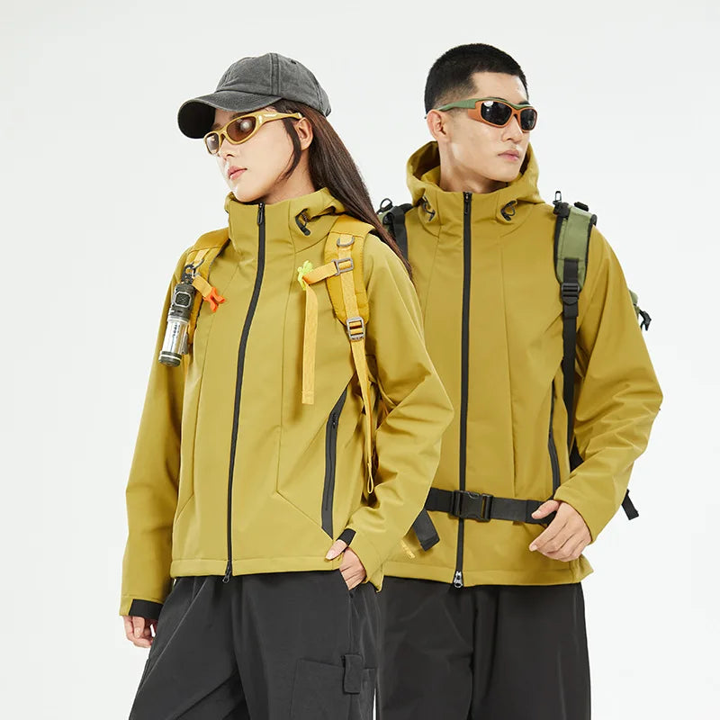 Wholesale Custom Logo Men's Softshell Winter Windbreaker Black Waterproof Polar Fleece Zipper Closure Casual Style Sizes 6XL