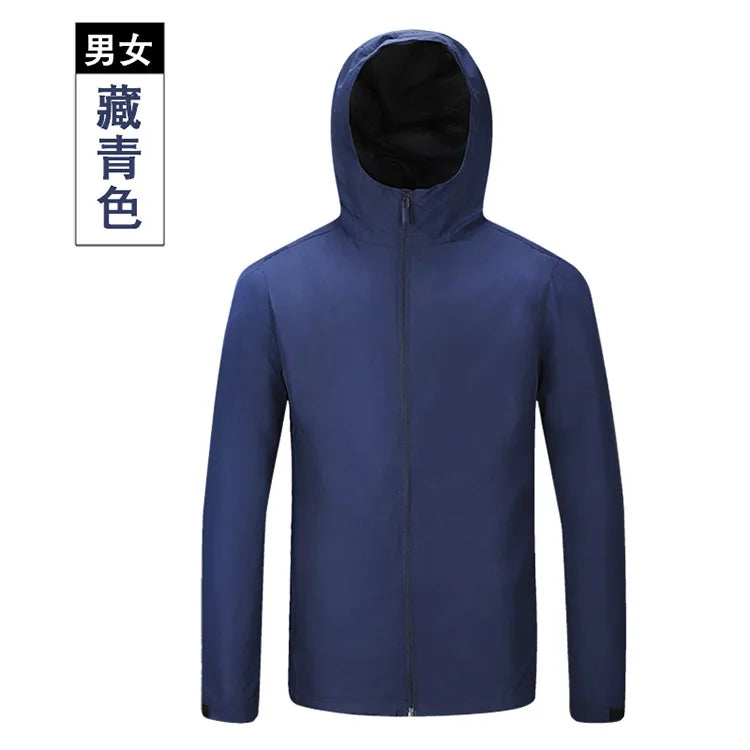 Men's Women's Long Sleeve Assault Coat Single-Layer Waterproof Windproof Stand Zipper for Winter Spring Autumn Mountaineering
