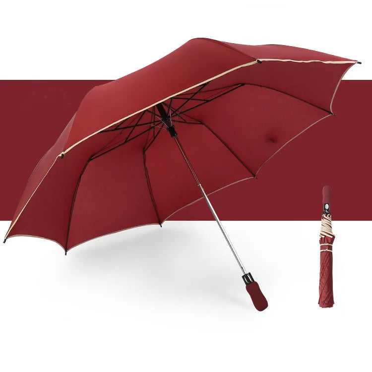 Umbrella Supplier 2 Fold Golf Umbrella Auto Open Promotion Golf Rain and Sun Umbrella