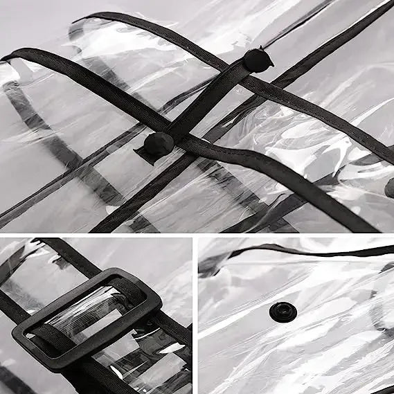 Rainwear Raincoat Transparent Reusable EVA Foldable Fashionable Plastic Waterproof Adult Women Customized Rain Coats Solution