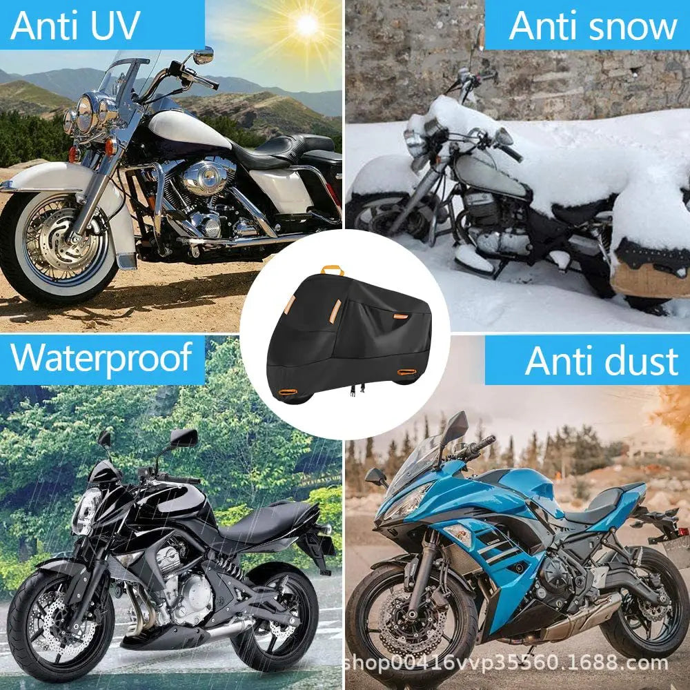 High Quality EVA Waterproof Motorcycle Cover Outdoor Motorbike Cover With Lock for Hiking Bicycle Cover