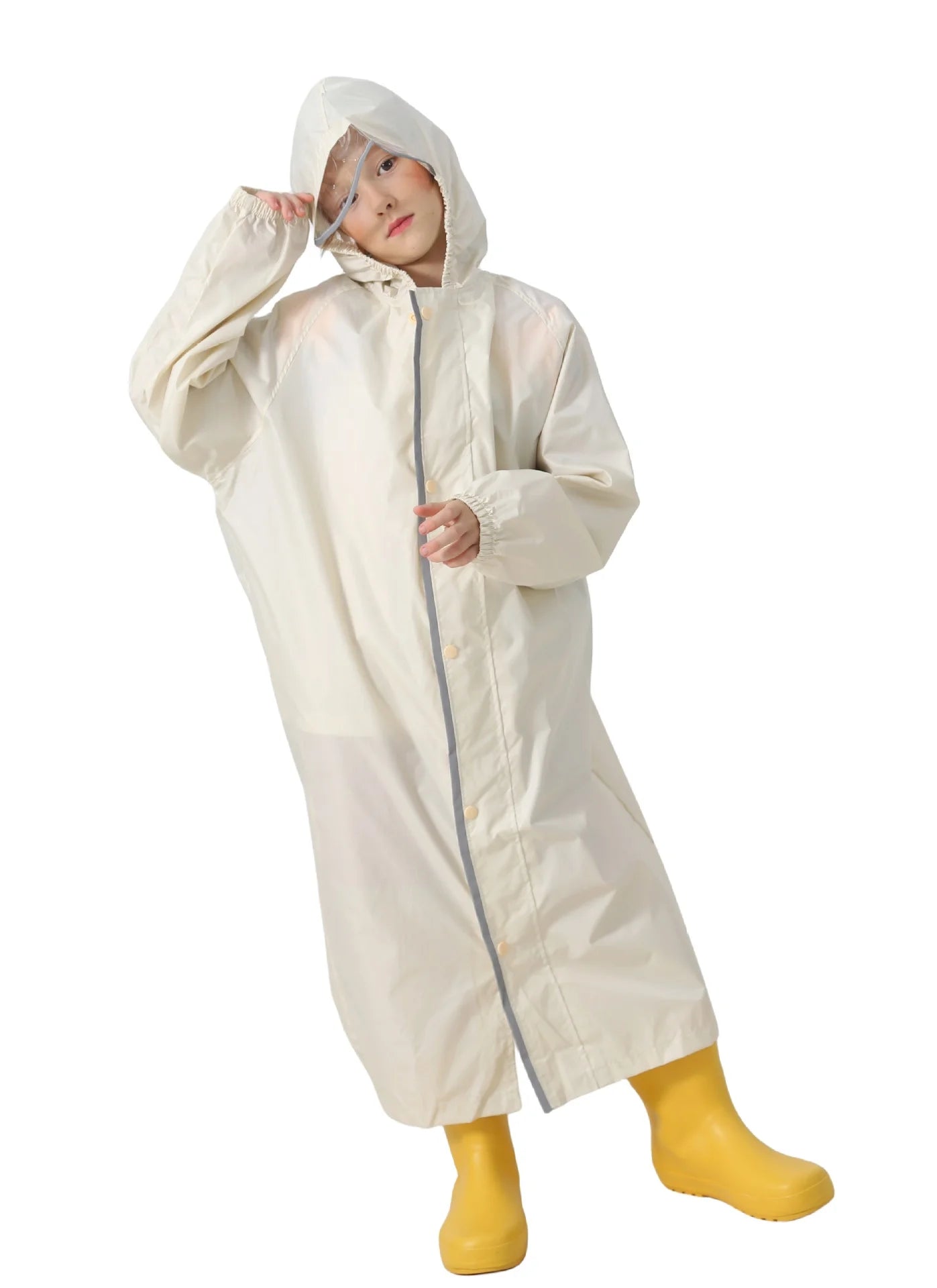 Waterproof Lightweight Reusable Windproof Boys Girls Back to School Children's Raincoat Reflective Outdoor Tour Rain Jacket