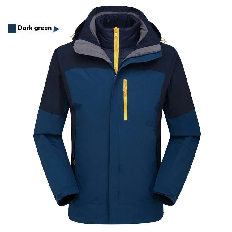 Three-in-One Detachable Tibet Travel Jacket Liner High-End Men's Women's Winter Ski Suit with Zipper Closure for Mountaineering