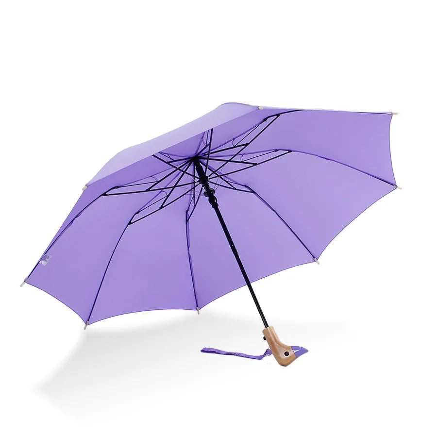 Magic Mini Folding Corporate Gifts  Sun Umbrella  Custom Kids Lovely Fancy Wooden Animal Bird Duck Head Handle Umbrella