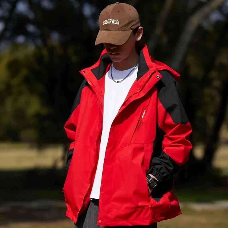 Customizable Winter Jacket for Men Women Sports Windproof Softshell Liner Detachable Hood PU Material Rain Resistant Apparels