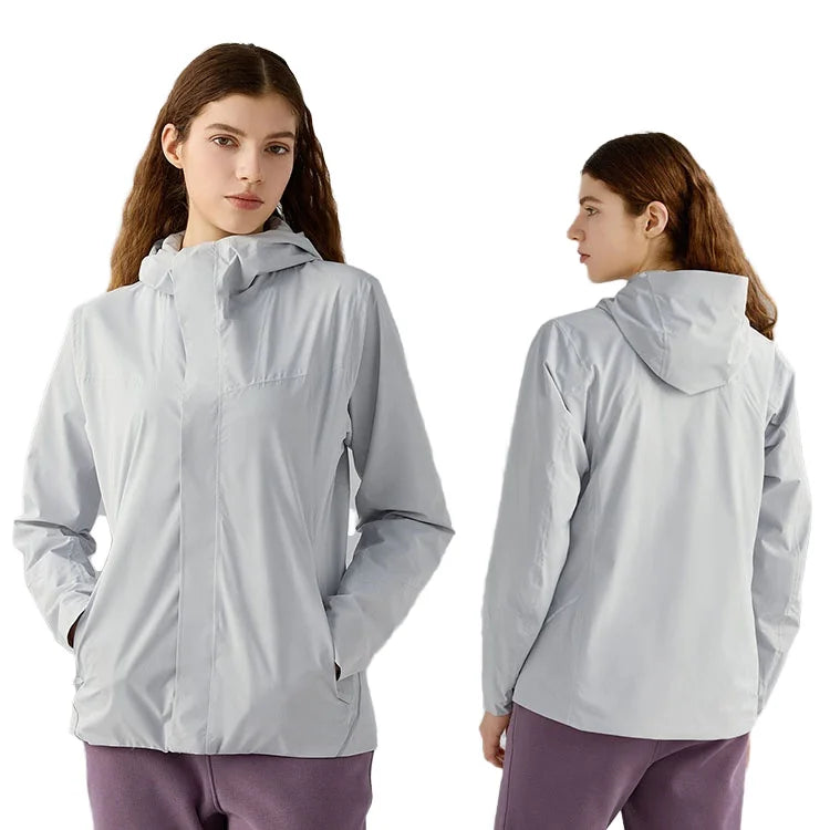 Custom Reversible Long Waterproof Windproof Water Resistant Lightweight Breathable Winter Soft Shell Jacket Hoodies for Women