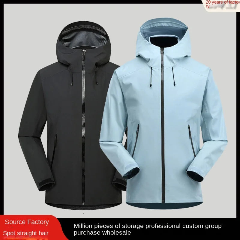 YIMING Bird Same-style Lt Spandex/Nylon Hard Shell Waterproof Breathable Wrinkle-resistant Women's Men's Three-layer Adhesive