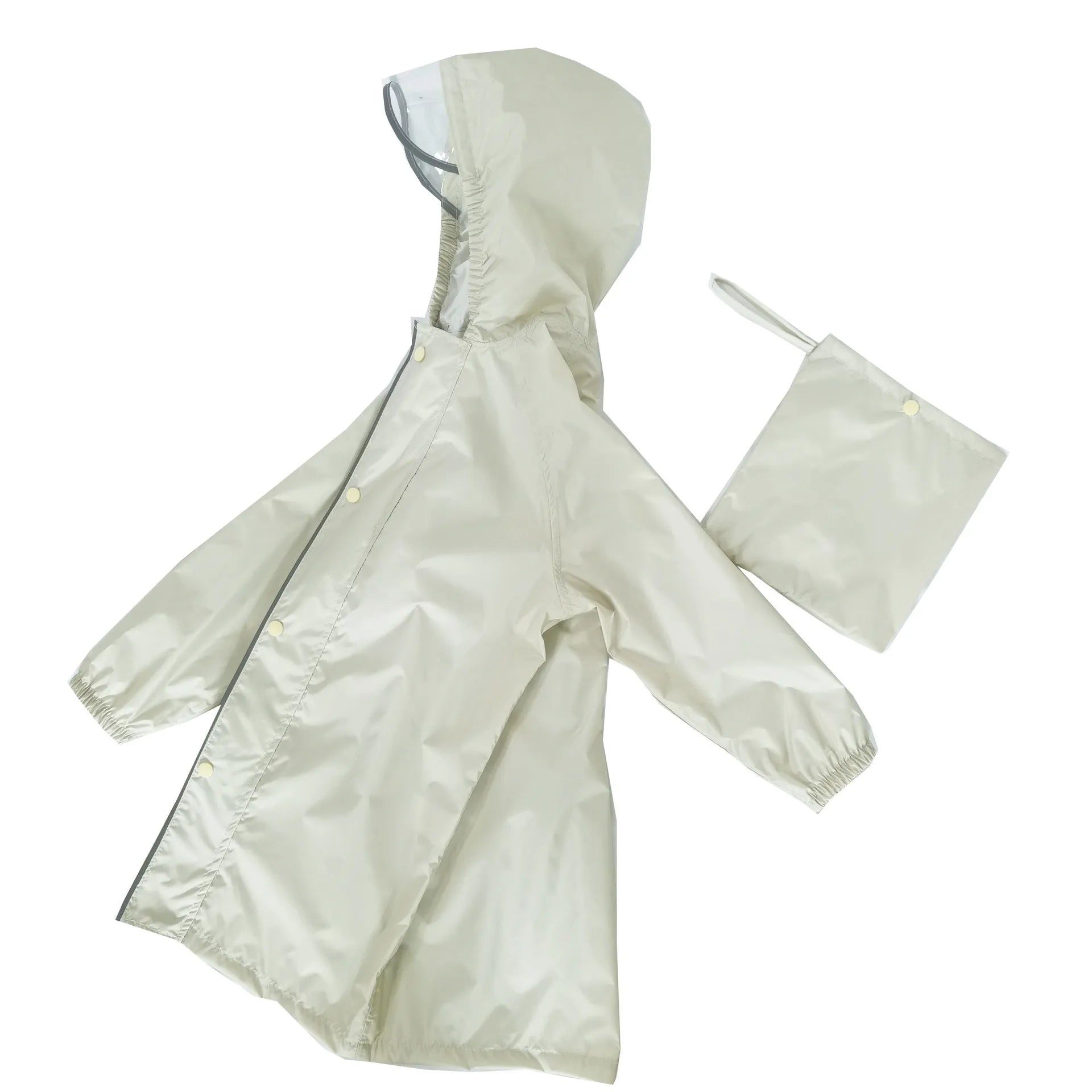 Outdoor Durable Lightweight Reusable Waterproof Rain Poncho Raincoat for Boys Girls with Reflective Design for Back School Tours