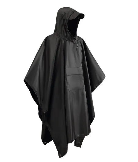 3 in 1 Raincoat Suit EVA Cloth Raincoat Waterproof Poncho Logo Decoration Hat Rain Jacket Outdoor Activity Hiking Made Polyester