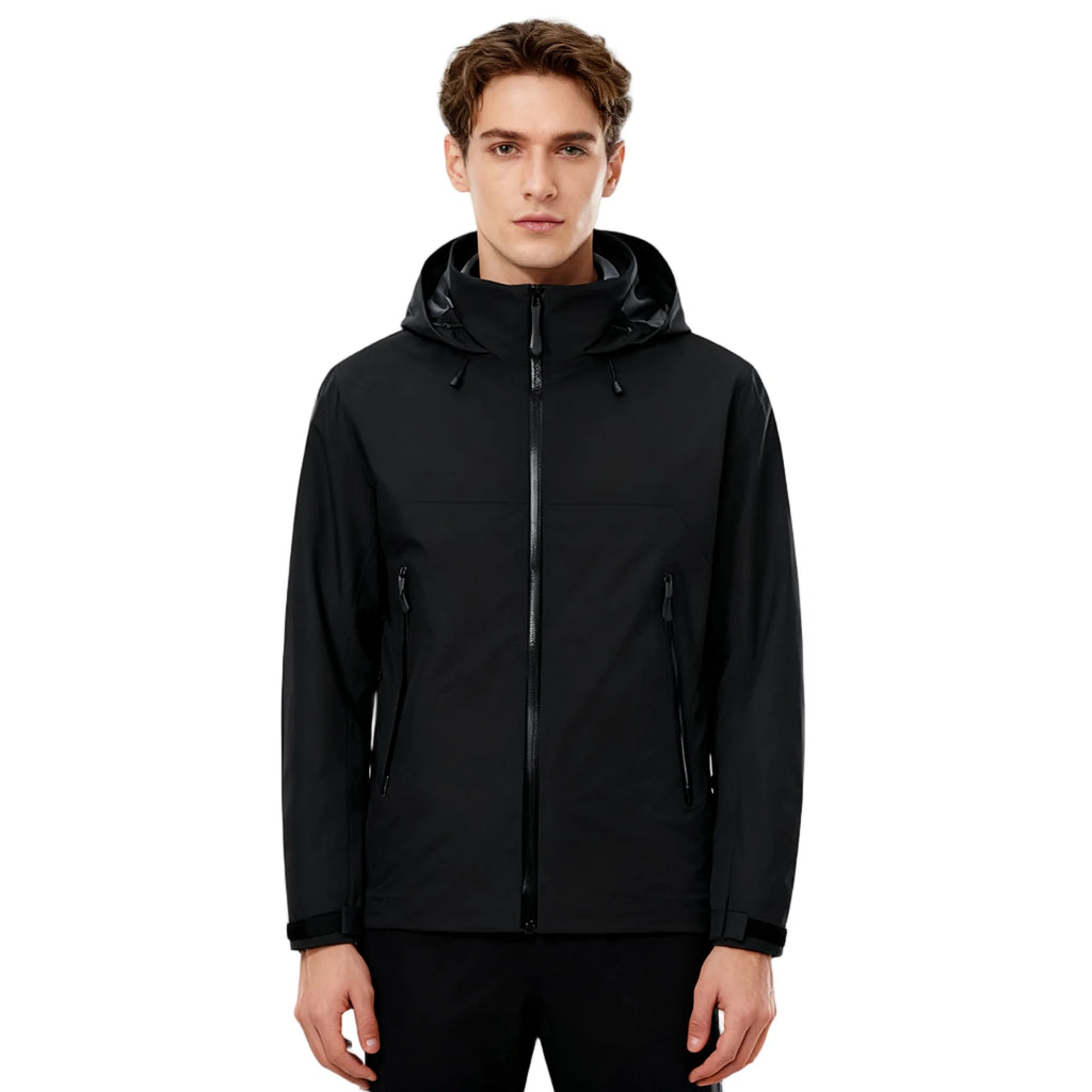 Single Layer Waterproof Outdoor Rain Jacket for Men Women Autumn Winter Coat Long Sleeves Casual Heat Sealed Windbreaker Jacket