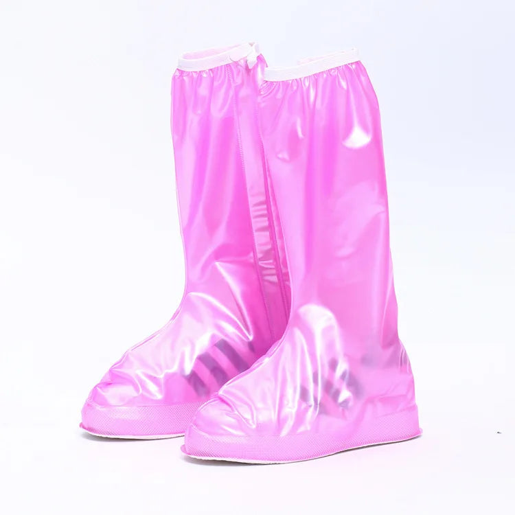Custom Print Reusable Pink Black White Brown PVC Rain Gear Waterproof Cover and Outdoor Rain Boot for Men and Women Shoes Cover