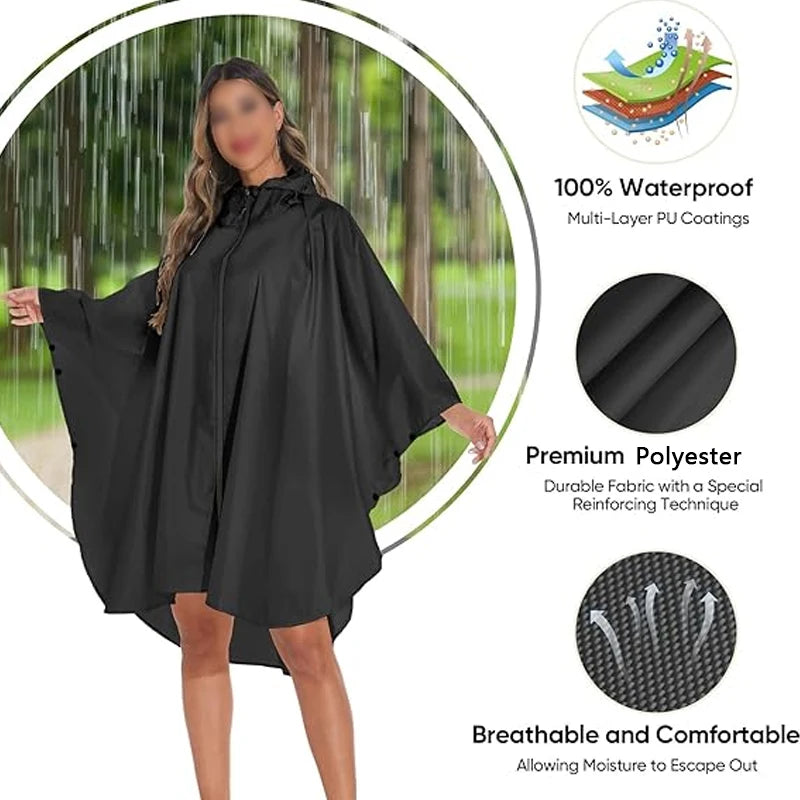 Factory Direct Supply High Quality Hot Selling Non Disposable Raincoat Portable Thickened Adult Plastic Cape Raincoat