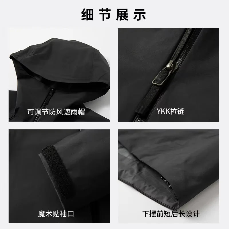 2025 High Quality Plus Size Men's Jacket Waterproof Fly Fishing Jacket Custom Men Rain Coat for 4 Way Stretch Outdoor Jacket