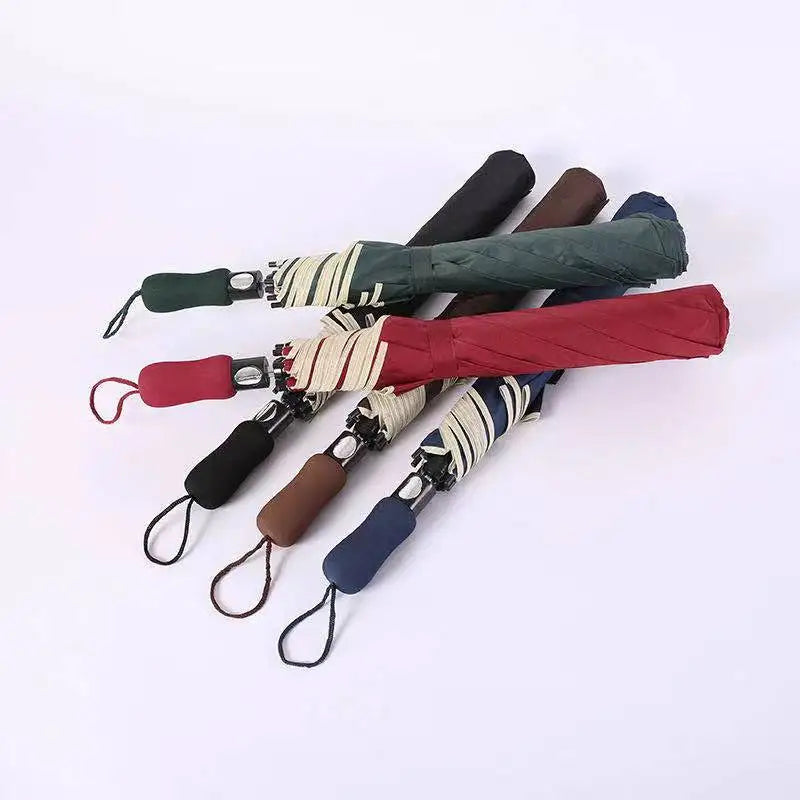 Factory Custom 2 Fold Golf Umbrella EVA Foam Handle Auto Open  Umbrella