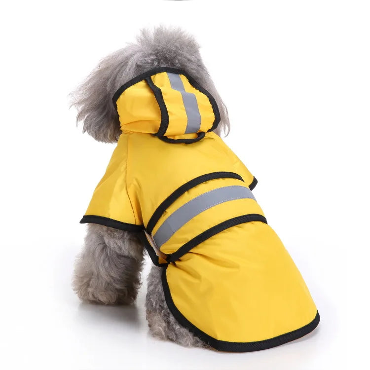 Custom Logo Printed 100% Waterproof Polyester Dog Jacket Soft Rainwear for Dog Work Safe Camp Raincoat