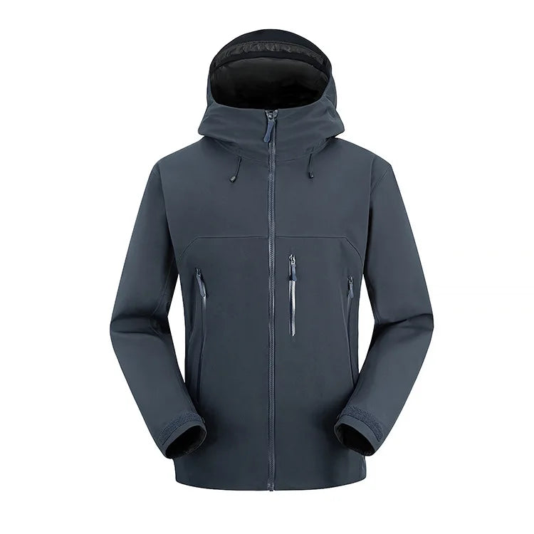 New Outdoor Jacket Custom Logo Waterproof Windbreaker Jackets Plus Size Tracksuit Jacket Hunting Hiking Mountain Raincoat Coat