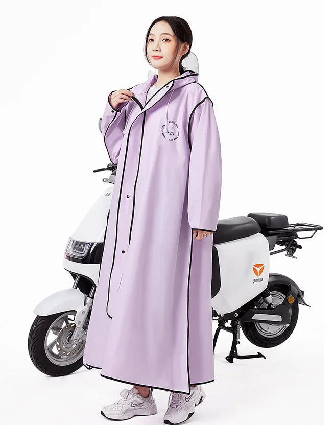 Adult Raincoat Full Body Rainstorm Proof Men's and Women's Lengthened Thickened Single Rider Hiking Poncho