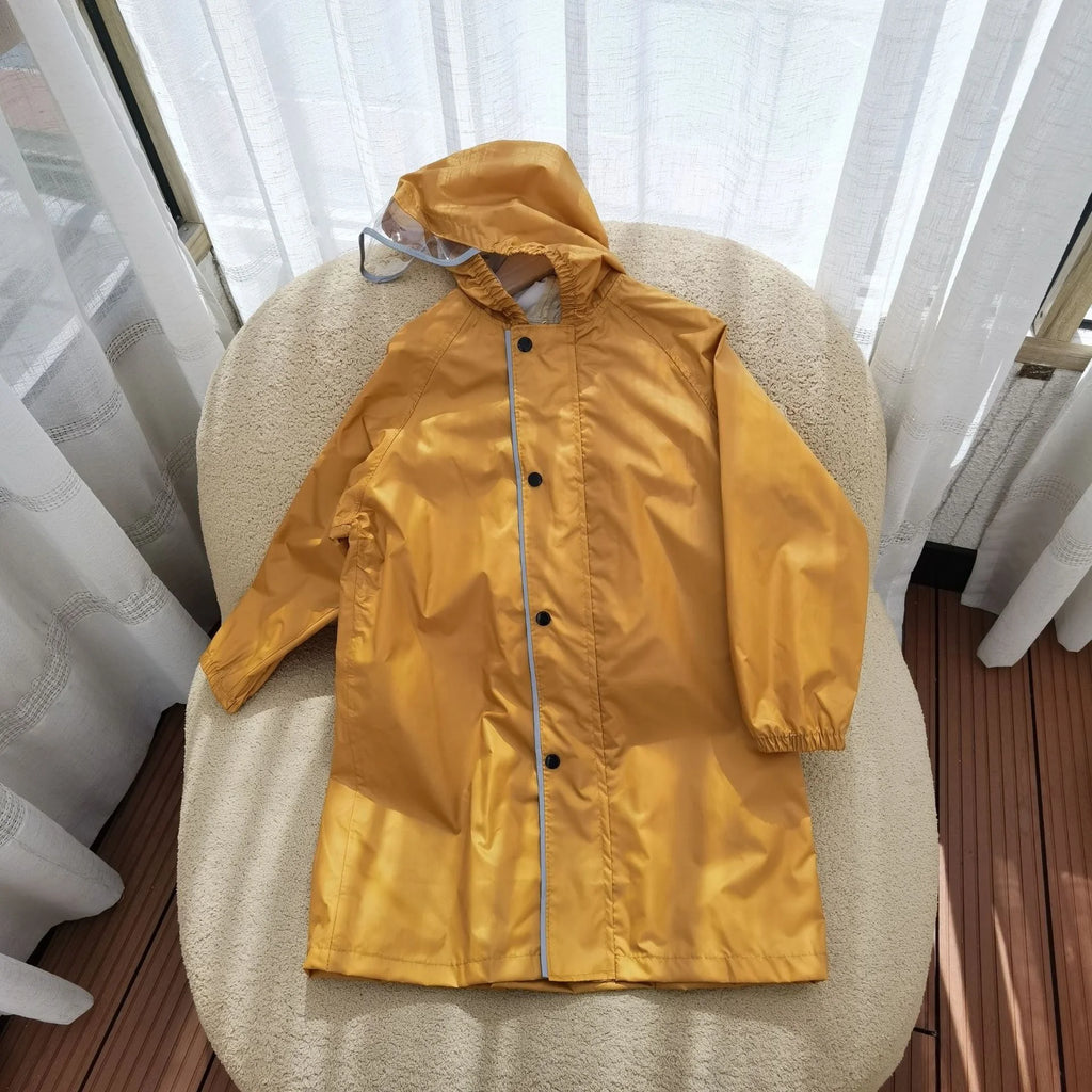 Outdoor Waterproof Lightweight Reusable Windproof Boys Girls Kindergarten Primary School Children's Raincoat Reflective Safety
