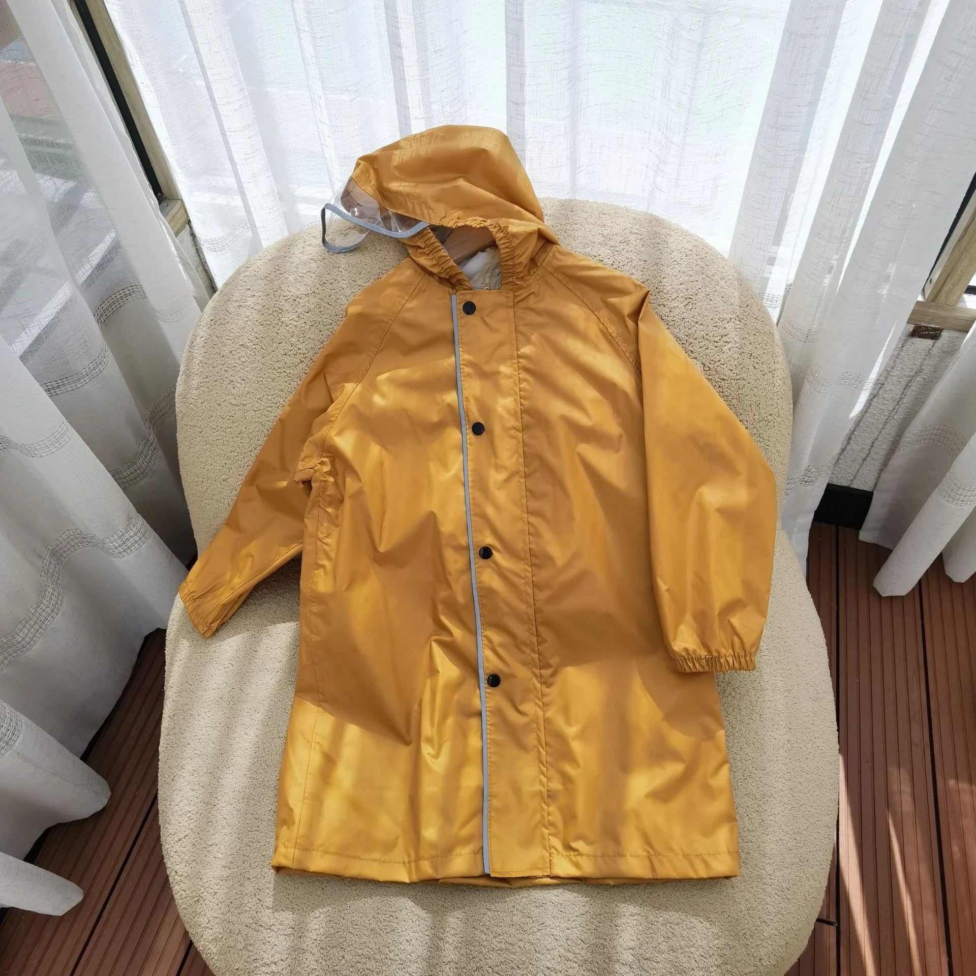 Outdoor Waterproof Lightweight Reusable Windproof Boys Girls Kindergarten Primary School Children's Raincoat Reflective Safety