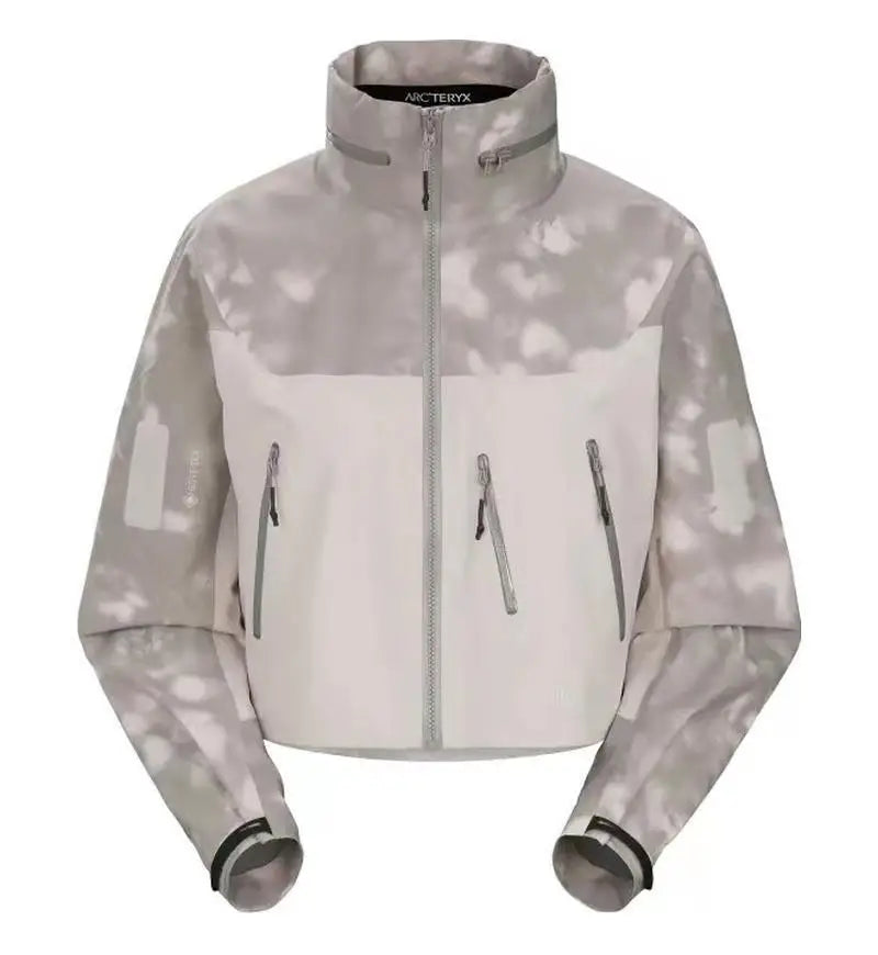 Women's Fashion Mid-Style Long-Sleeved Collar Slim-Fit Tights Waterproof Winter Single-Style Outdoor Jacket