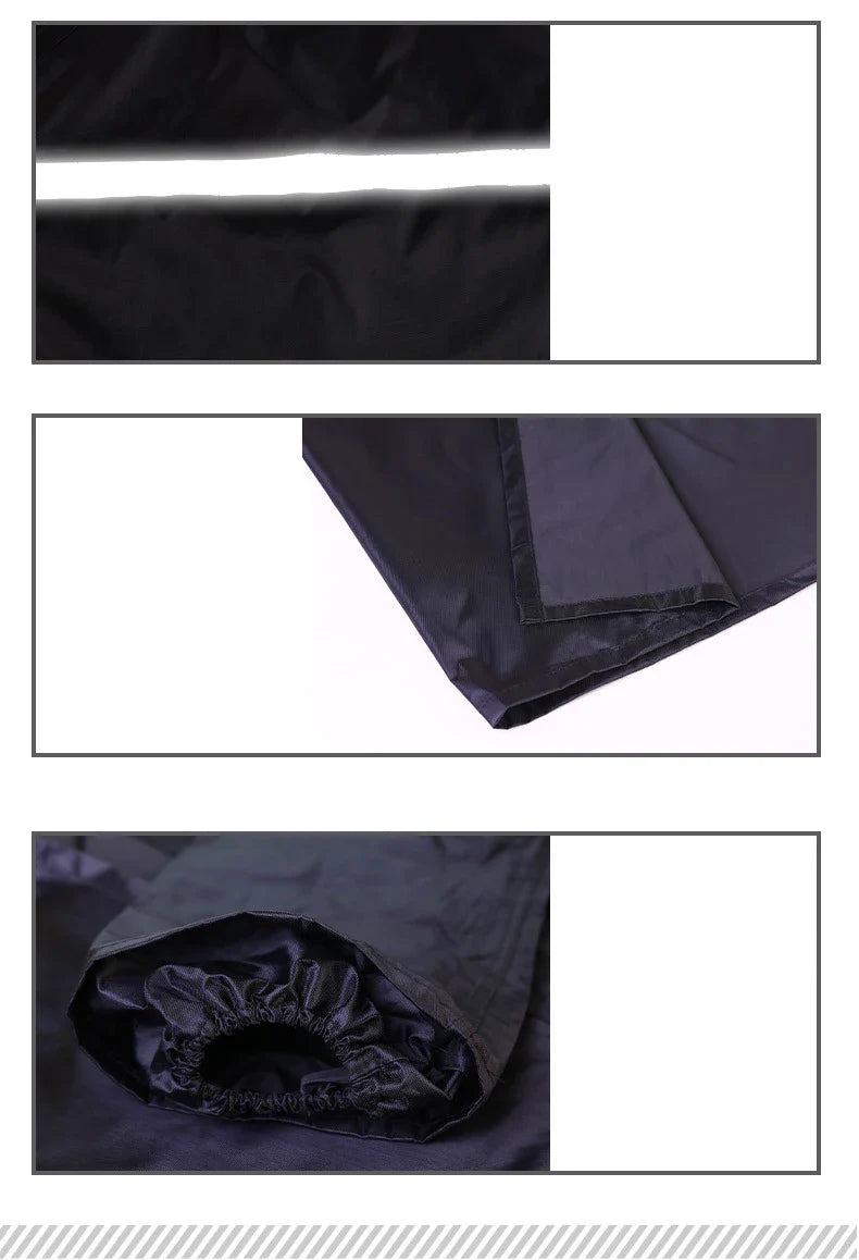 Customizable XL Adult Reflective Stripe Long Rain Jacket Waterproof Oxford Cloth Raincoat Outdoor Work Hiking Poncho Logo