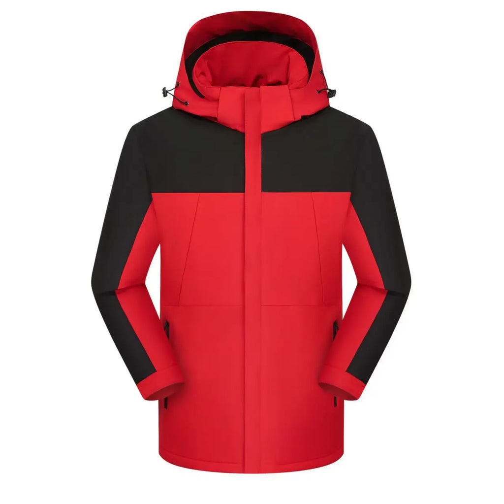 Unisex Outdoor Winter Fleece Jacket Breathable Water-Resistant Heat-Transfer Printed Anti-Bacterial Logo Stand Collar Zipper