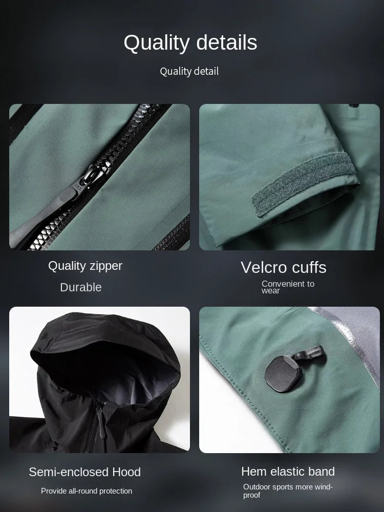 Outdoor Breathable, Breathable, Rainproof Jacket, Hard Shell Waterproof Couple's Outfit