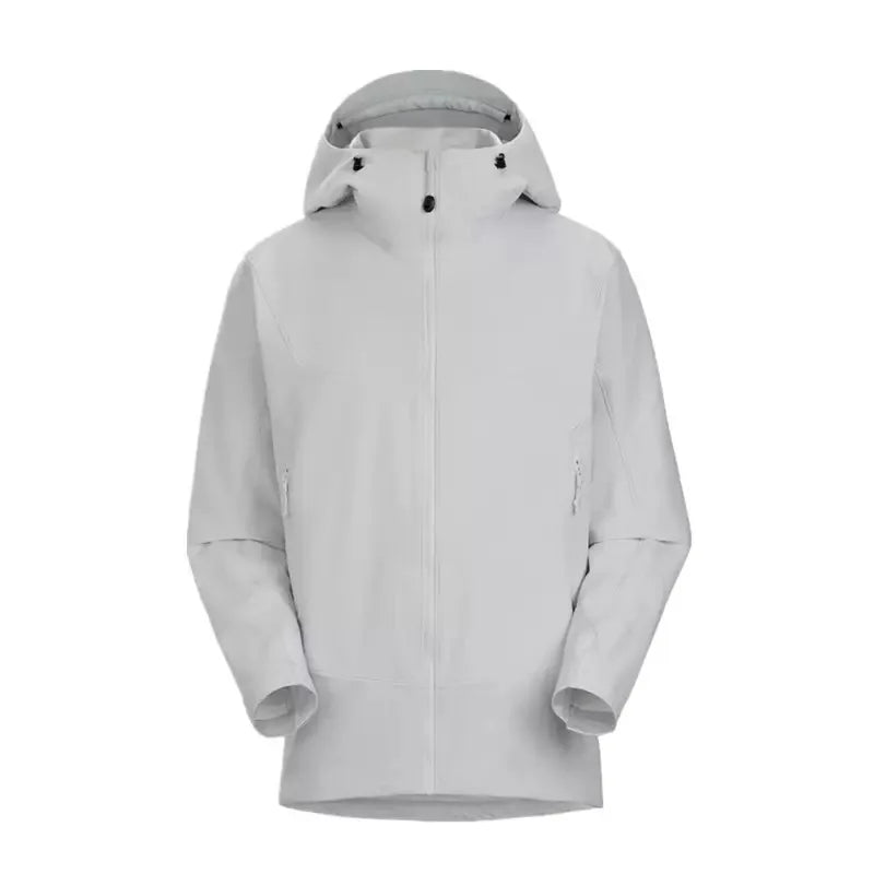 Factory Men Women's Lightweight  Windproof Waterproof  Outdoor Soft Shell Jacket Stand Zipper for Winter