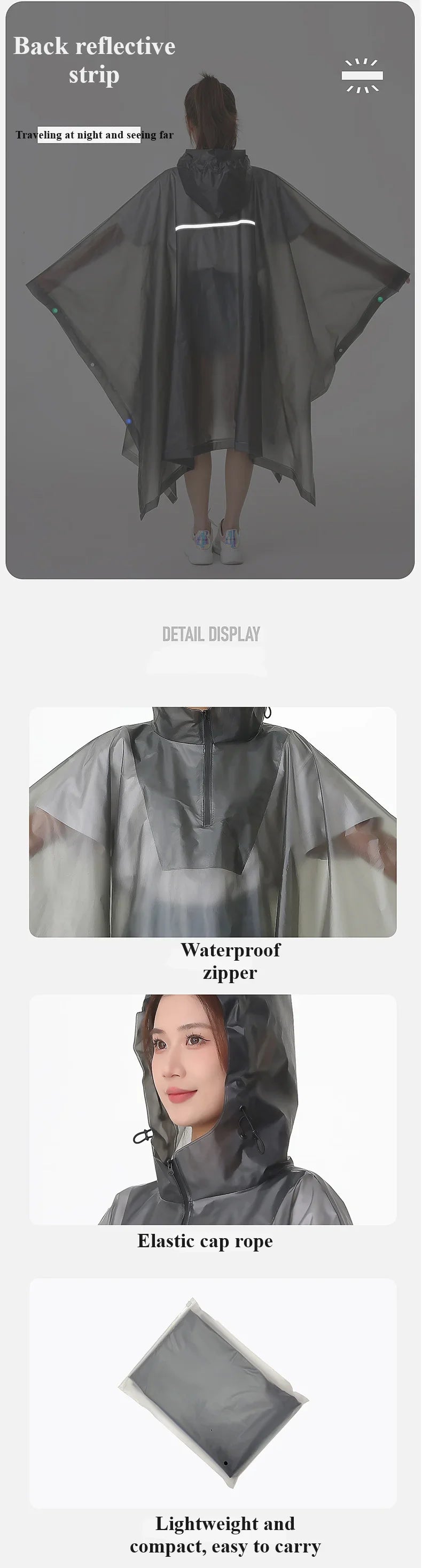 EVA Long Windbreaker Cape Adult Outdoor Raincoat Fishing and Hiking Labor protection Raincoat