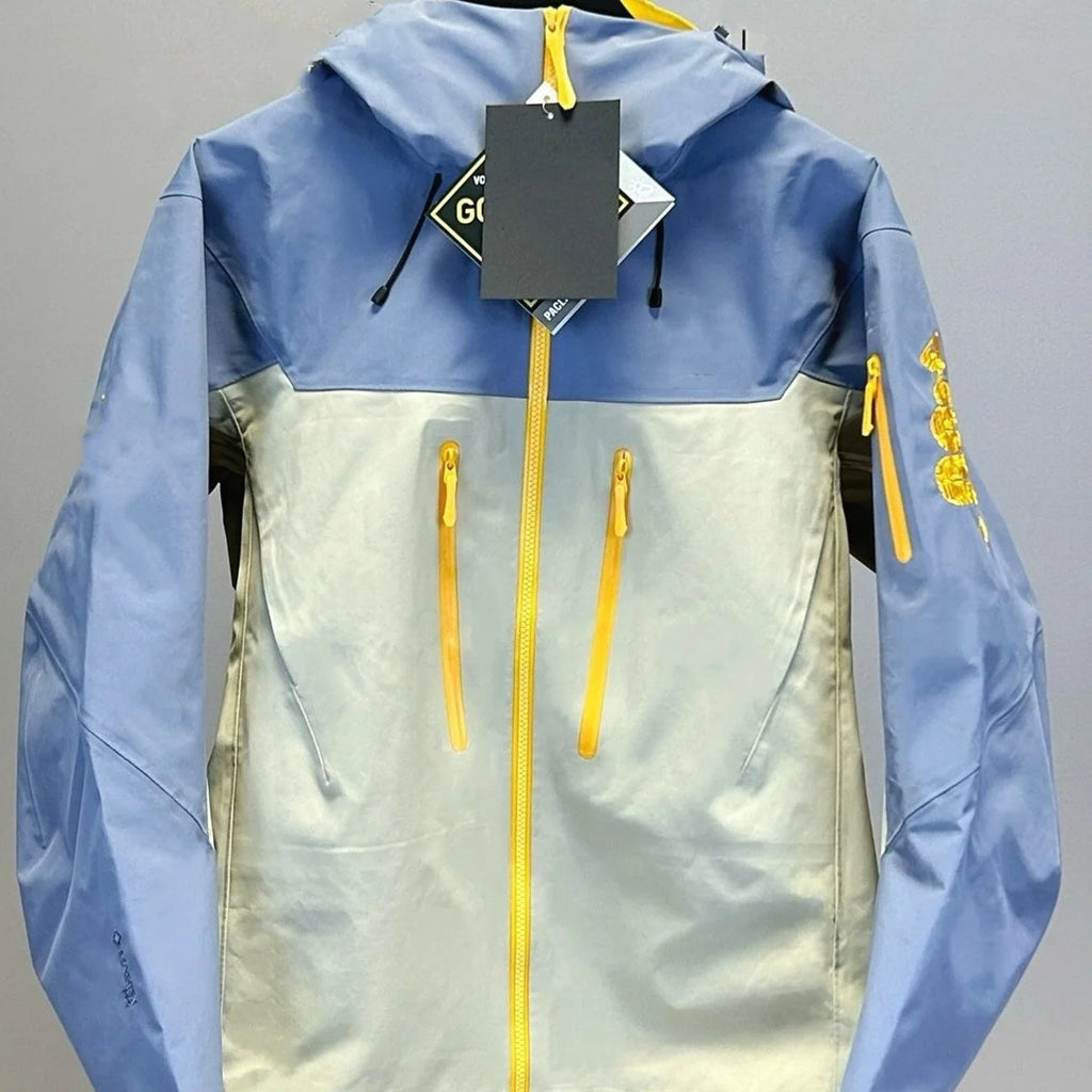 Year Snake Limited Edition Jacket Same Style Outdoor Waterproof Windbreaker Gold Python Canvas Plain Dyed