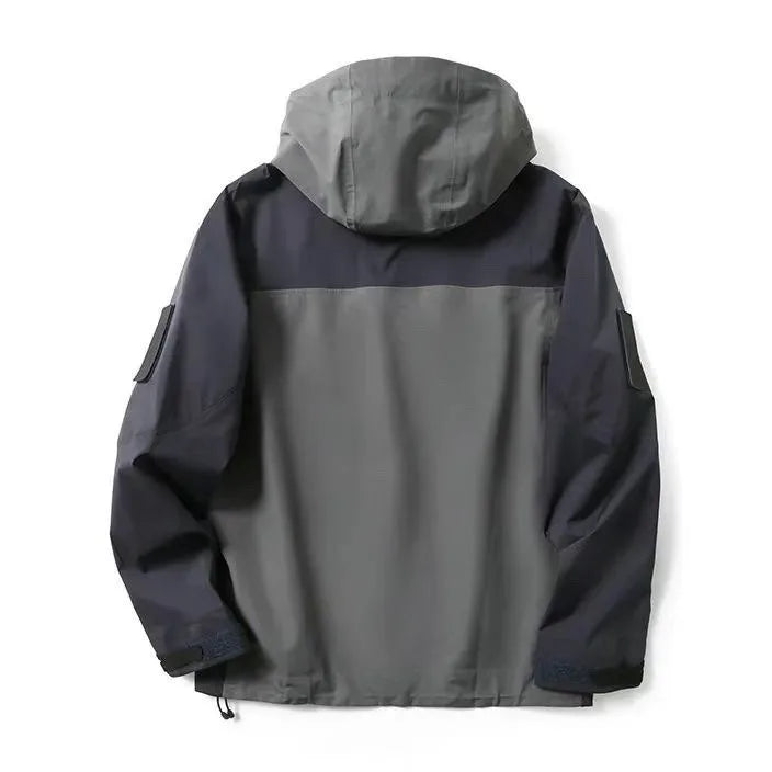 Outdoor Casual Hooded Jacket for Men Women Windproof Water-Resistant Lightweight Hard Shell Fashion Jacket