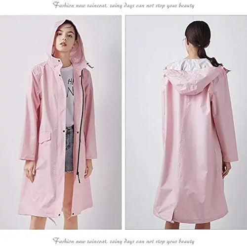 Girls' Modern Design Knee-Length Raincoat Jacket PVC PU Waterproof Poncho Hood Weatherproof Fashionable Outdoor Travel XXXL