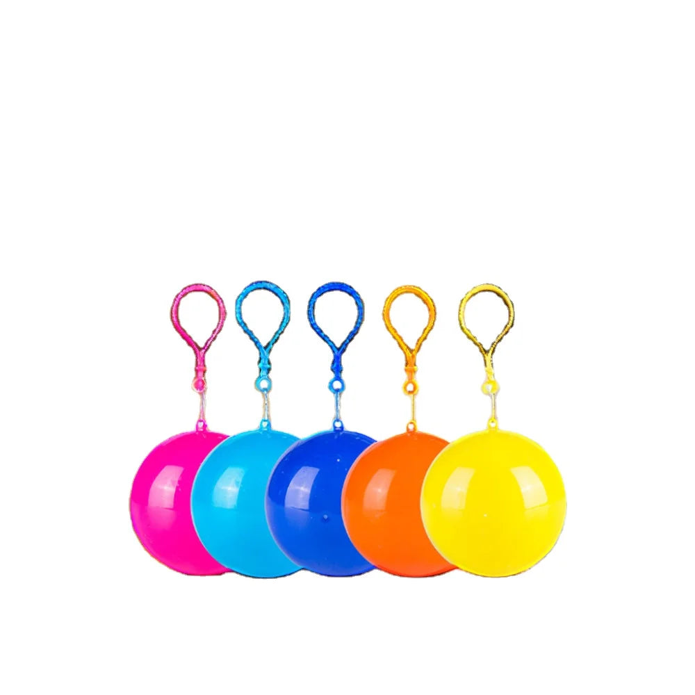 Wholesale Portable Disposable Rain Coat PP Ball Colorful Long Waterproof PE Emergency Plastic Poncho for Tours Business & Gifts