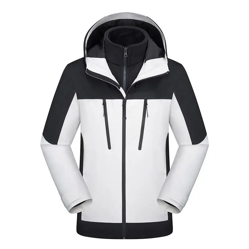Men's and Women's Three in One Detachable Two-piece Mountaineering Clothing Outdoor Waterproof Jacket