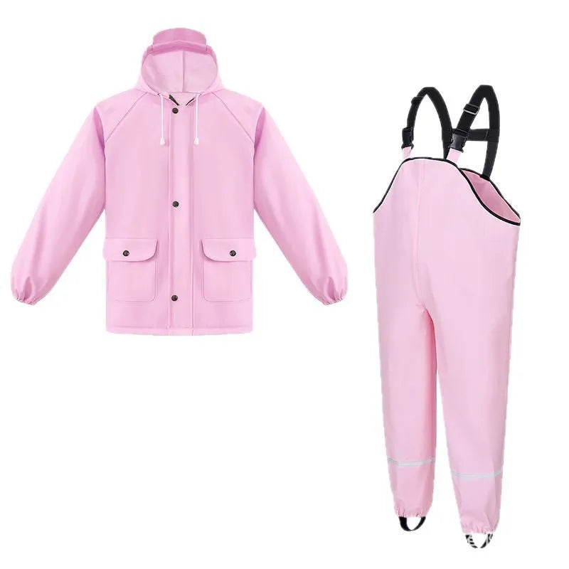 Kids' One-Piece Waterproof Raincoat EVA PU Rain Boots for Beach Sea-Driving Fishing Water for Boys' Kindergarten Camping Tours