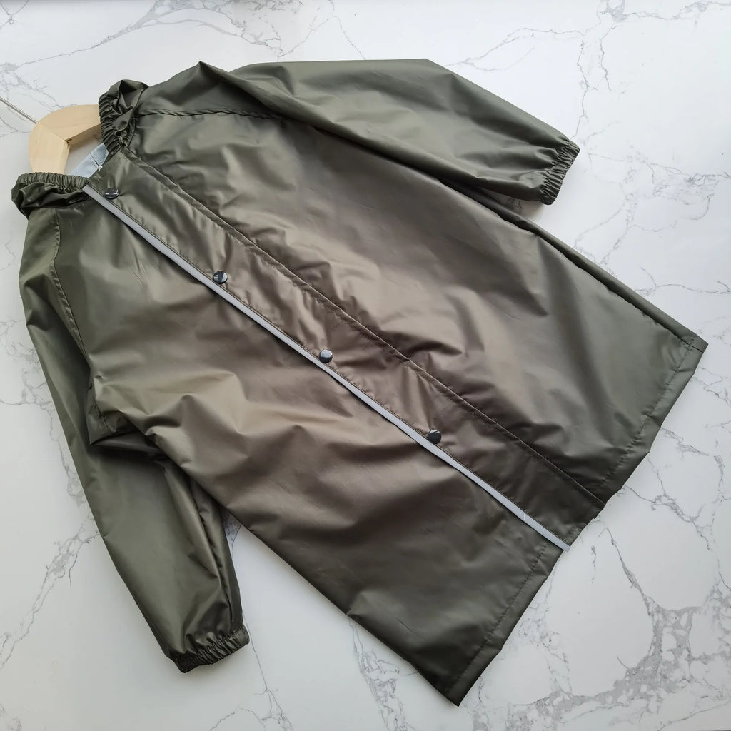 Waterproof Boys Girls Kindergarten Primary School Children's  Raincoat with School Bag Support Space with Safety Reflective Tape