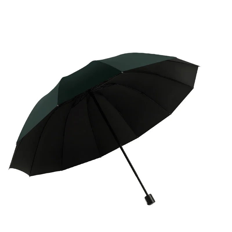 Black Manual Open Umbrella With UV Coating 8K Ribs Windproof Waterproof for Outdoor Use in Summer-Payung Sombrillas Paraguas