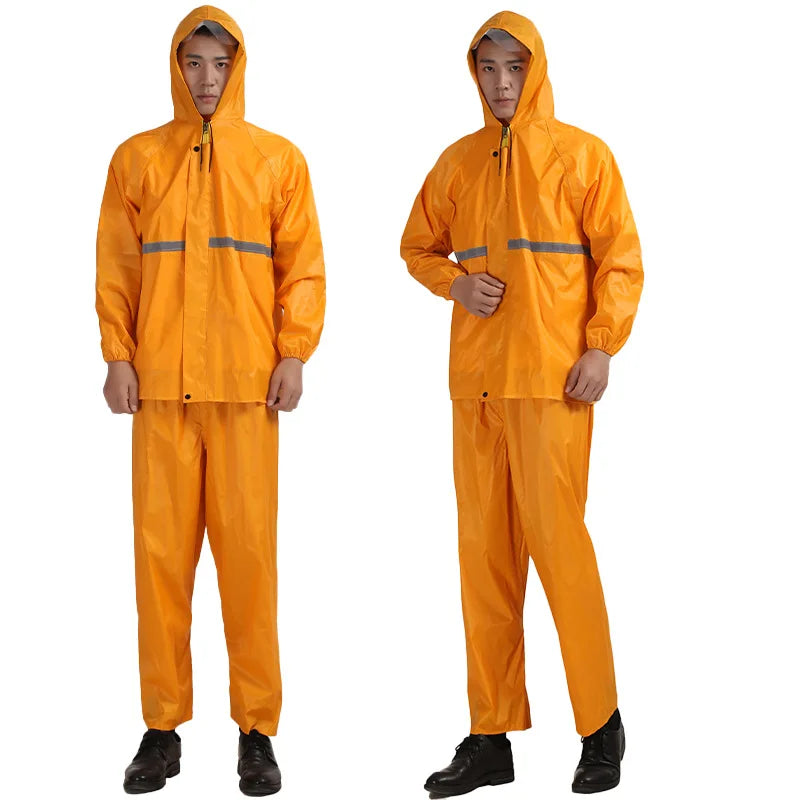 Custom XXL Waterproof Oxford Cloth Reflective Adult Raincoat Hot Selling Wholesale From Factory Supply for Travel Outdoors