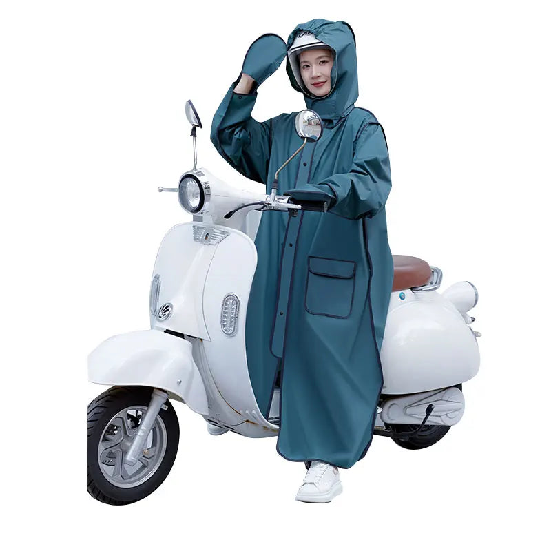 Women's Designer  Eco Friendly EVA Waterproof Raincoat Poncho Motorcycle Scooter Windbreaker With Logo Decoration
