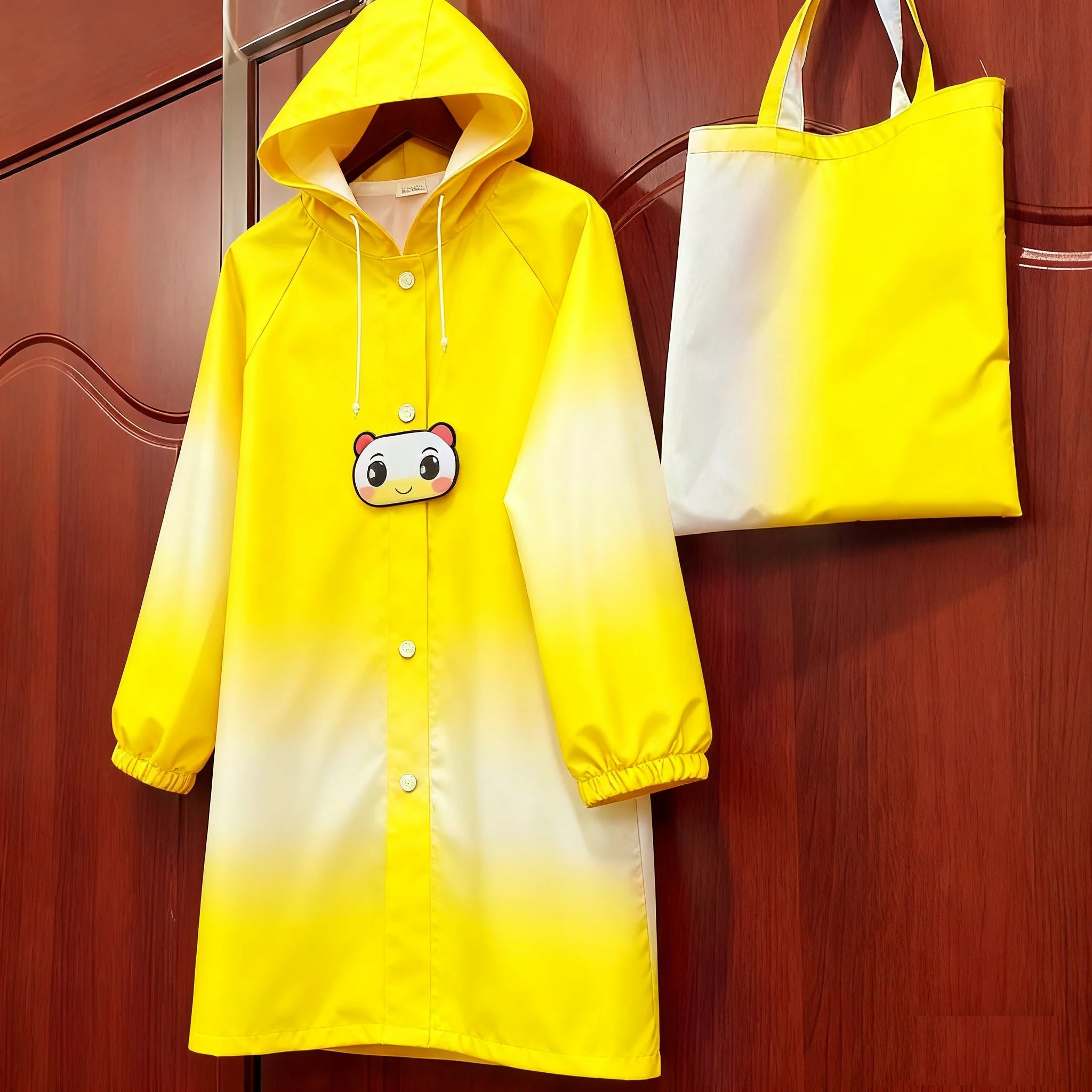 Lightweight Unisex Waterproof Children Raincoat Cartoon Style Rain Poncho Breathable Reusable Rain Gear for Outdoor Activities