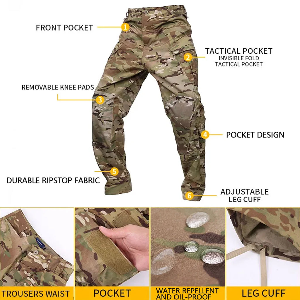 Hunting Clothes Camouflage Clothing for Men Camo Wholesale Waterproof British Camouflage Uniforms for Hiking Climbing Hunting
