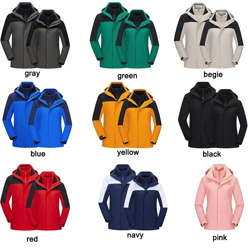 Women's Polyester Waterproof Ski Jacket Winter Windbreaker Fleece Inner Coat for Travel Tour Snow Hiking Outdoor Activities