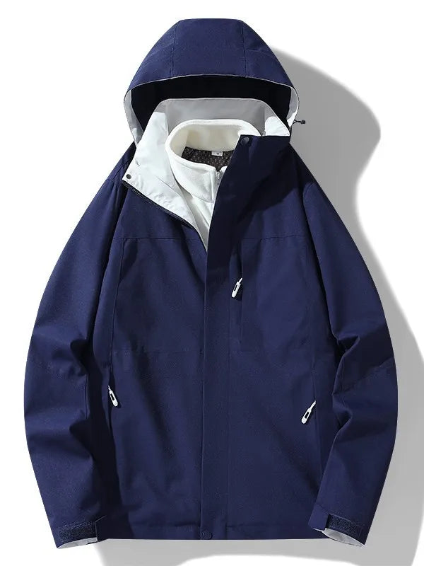 Autumn Spring Unisex Eco-Friendly 100% Polyester Windproof Waterproof Breathable Casual Jacket Zipper Closure Solid Pattern