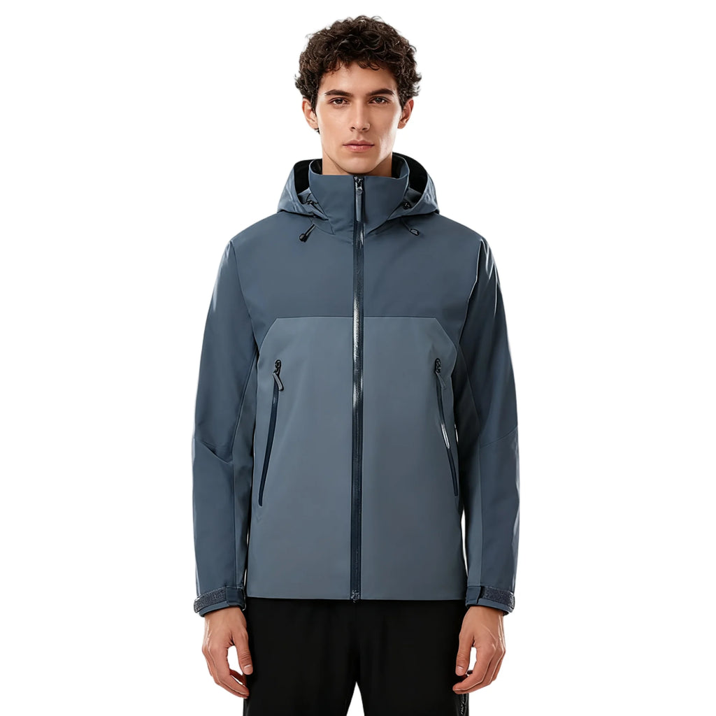 Single Layer Waterproof Outdoor Rain Jacket for Men Women Autumn Winter Coat Long Sleeves Casual Heat Sealed Windbreaker Jacket