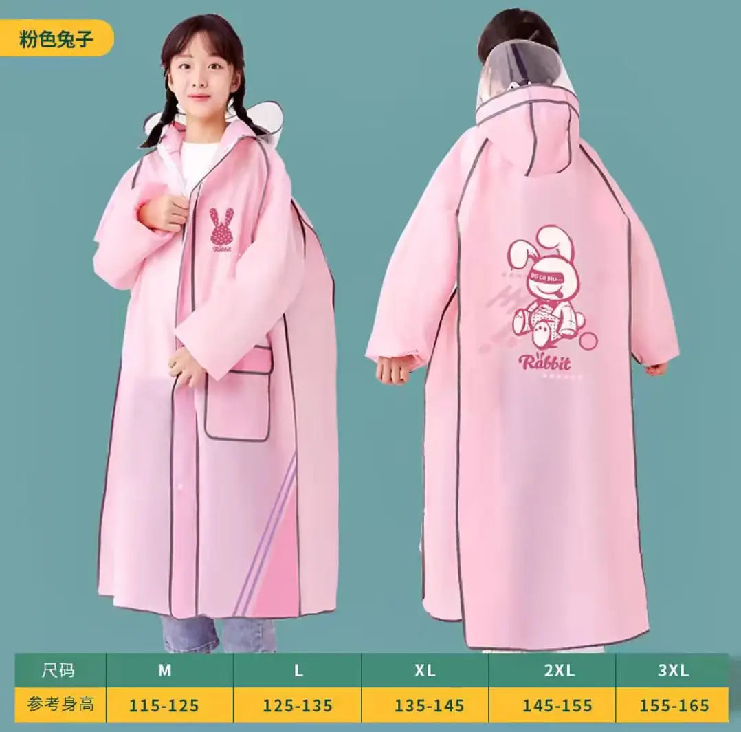 Waterproof EVA Children's Raincoat, Suitable for Primary and Secondary School Students to Go to School and Travel Outdoors