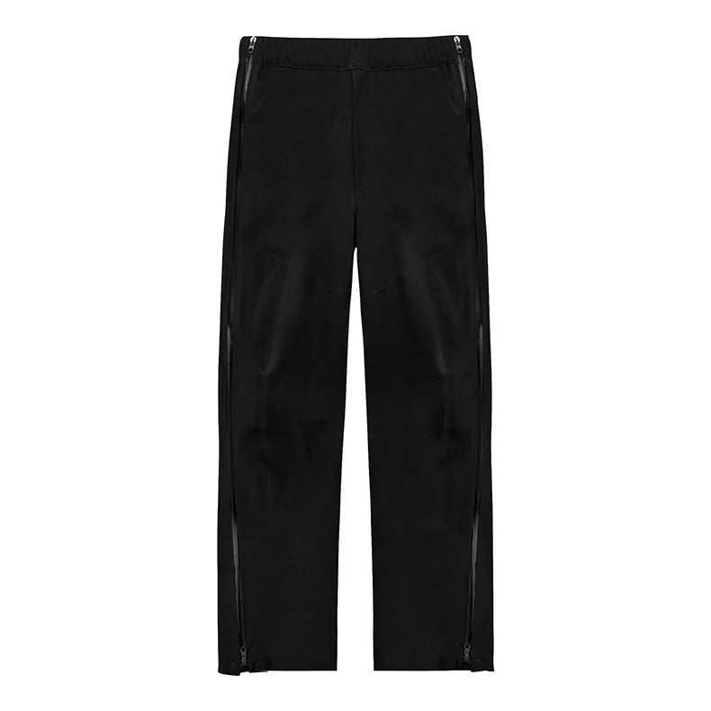 Outdoor Adults Sports Men's Women's Three Layers Hiking Assault Rainproof Windproof Full Side Zipper Pants Rain Wear Raincoat