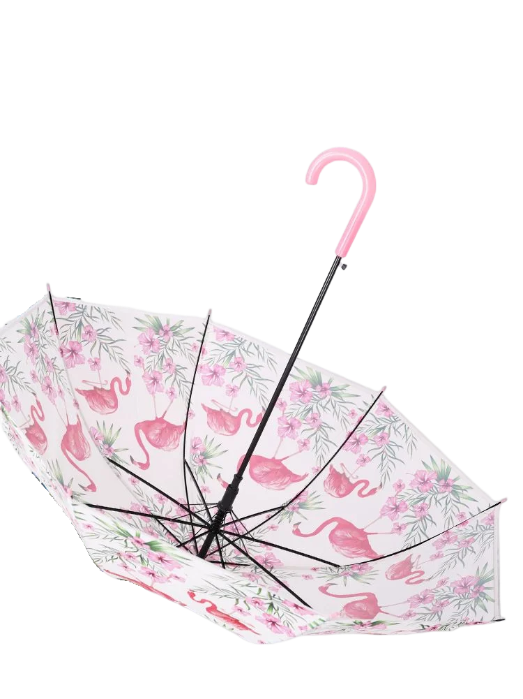 Transparent Dual-Purpose Large Automatic Long Handle Umbrella Windproof Rainproof Man Woman Style Fabric Material Popular Cheap