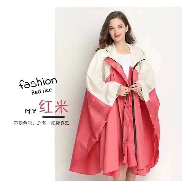 Fashionable Waterproof Cycling Rain Gear Emergency for Poncho for Hiking and Camping Survival Hooded Cloak